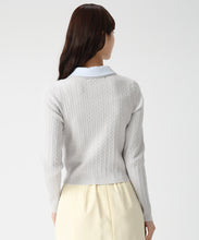 画像をギャラリービューアに読み込む, ダブル衿ケーブルカーディガン/MM618401 2
