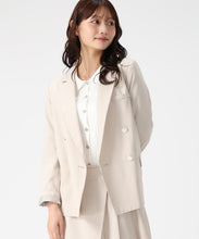 画像をギャラリービューアに読み込む, 袖裏ストライプダブルテーラードジャケット /MM618503 (ベージュ)
