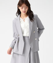 画像をギャラリービューアに読み込む, 袖裏ストライプダブルテーラードジャケット /MM618503 (グレー)
