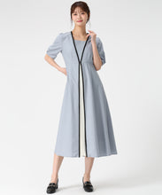 画像をギャラリービューアに読み込む, フロントプリーツ配色ワンピース/MM627401 20

