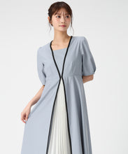 画像をギャラリービューアに読み込む, フロントプリーツ配色ワンピース/MM627401 31
