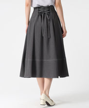 画像をギャラリービューアに読み込む, ポリデニム配色ステッチレースアップスカート/MM617205 2
