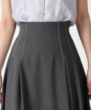 画像をギャラリービューアに読み込む, ポリデニム配色ステッチレースアップスカート/MM617205 3
