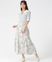 画像をギャラリービューアに読み込む, 線描きフラワーソフトマーメイドスカート/MM627201 8

