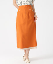 画像をギャラリービューアに読み込む, 裾シアータイトスカート/MM627206 (オレンジ)
