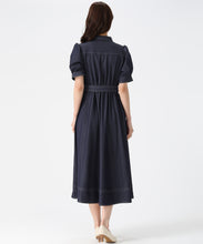 画像をギャラリービューアに読み込む, ステッチ配色パフスリーブシャツワンピース/MM627425 2
