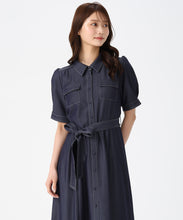 画像をギャラリービューアに読み込む, ステッチ配色パフスリーブシャツワンピース/MM627425 31
