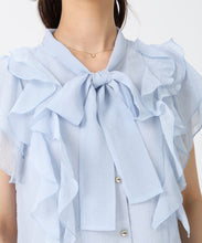 画像をギャラリービューアに読み込む, ボウタイフリルシアーラメブラウス/MM628115 4
