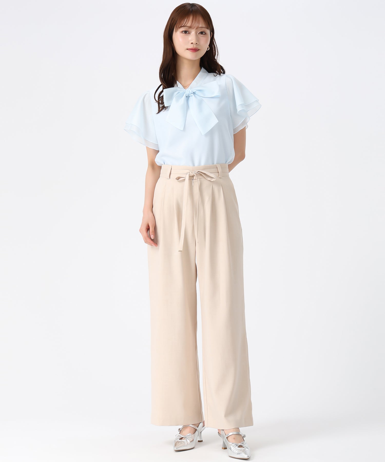細リボンベルト付き2タックワイドパンツ/MM627303 – MISCH MASCH|31