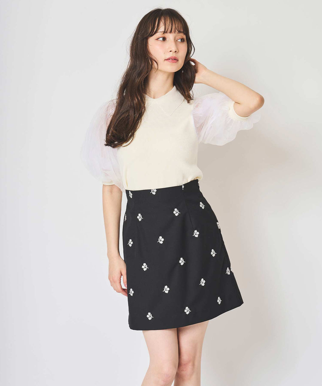配色刺繍ミニスカショーパン/TT517307
