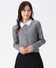 画像をギャラリービューアに読み込む, 襟付きケーブルカーディガン/TT548409

