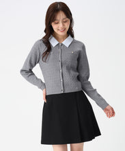 画像をギャラリービューアに読み込む, 襟付きケーブルカーディガン/TT548409
