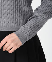 画像をギャラリービューアに読み込む, 襟付きケーブルカーディガン/TT548409
