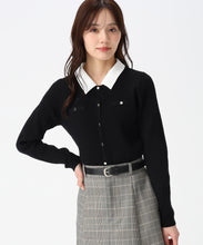 画像をギャラリービューアに読み込む, 襟付きケーブルカーディガン/TT548409
