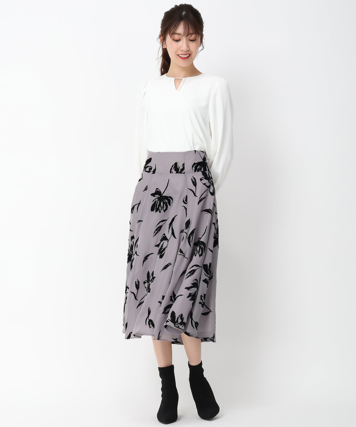 ブリティッシュベアスカート FRAY I.D 夏セール50%OFF フレイアイディー マチ付きキュプラ