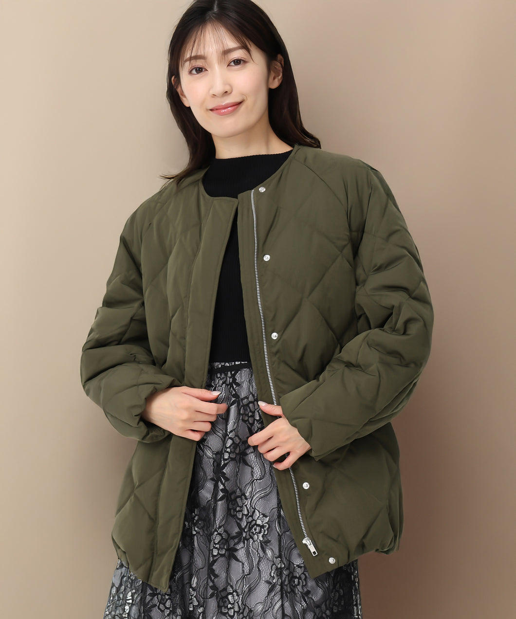 キルティングノーカラーダウンジャケット/MO43D04 – MISCH MASCH|31