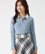 画像をギャラリービューアに読み込む, 配色シャツレイヤードニット/MM558309
