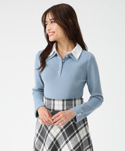 画像をギャラリービューアに読み込む, 配色シャツレイヤードニット/MM558309
