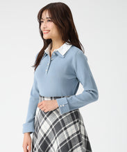 画像をギャラリービューアに読み込む, 配色シャツレイヤードニット/MM558309
