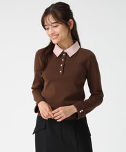 画像をギャラリービューアに読み込む, 配色シャツレイヤードニット/MM558309
