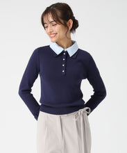画像をギャラリービューアに読み込む, 配色シャツレイヤードニット/MM558309
