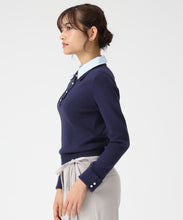 画像をギャラリービューアに読み込む, 配色シャツレイヤードニット/MM558309
