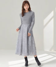 画像をギャラリービューアに読み込む, ラメレースニットドッキングワンピース/MM547405
