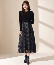 画像をギャラリービューアに読み込む, ラメレースニットドッキングワンピース/MM547405
