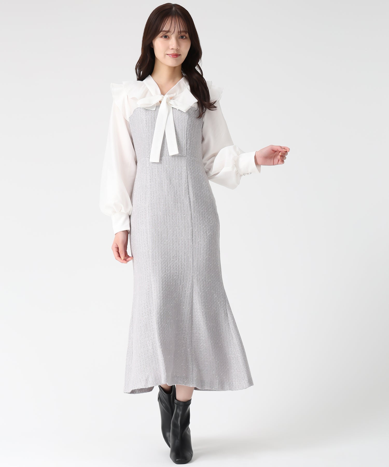 ボウタイツイードドッキンクグワンピース/TT547408 – MISCH MASCH|31