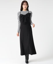 画像をギャラリービューアに読み込む, ニットセットリボンモチーフジャンスカ/TT547403
