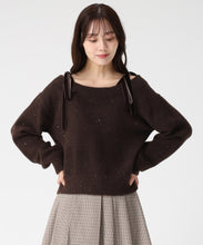 画像をギャラリービューアに読み込む, ベロア肩リボンふわふわニット/TT548318
