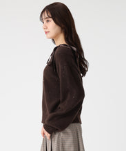 画像をギャラリービューアに読み込む, ベロア肩リボンふわふわニット/TT548318
