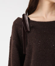 画像をギャラリービューアに読み込む, ベロア肩リボンふわふわニット/TT548318
