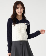 画像をギャラリービューアに読み込む, 【一部店舗限定】ケーブル編みジップニット/TT548308
