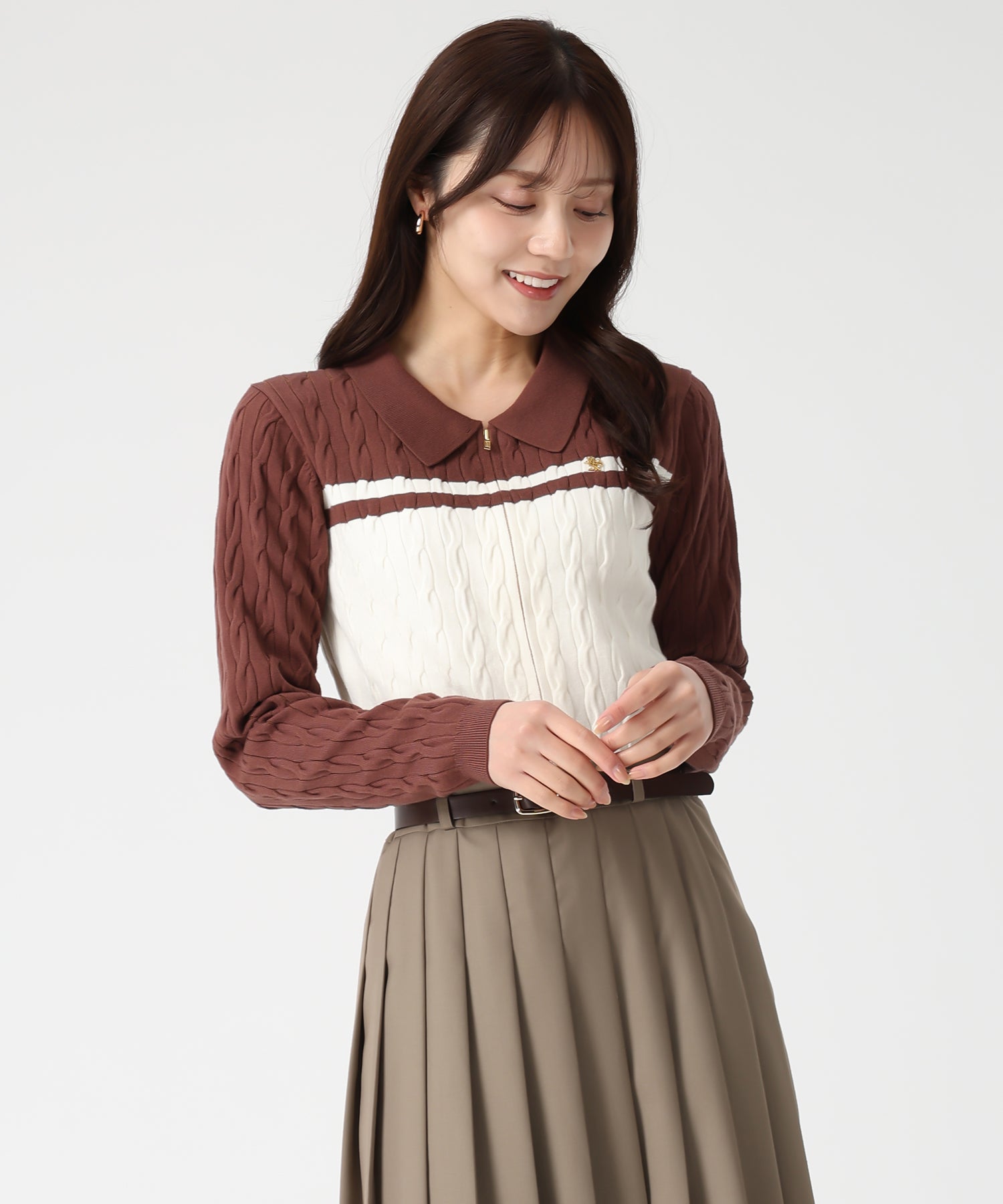 一部店舗限定】ケーブル編みジップニット/TT548308 – MISCH MASCH|31