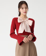 画像をギャラリービューアに読み込む, シアーボウタイリブニット/TT548319
