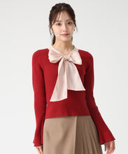 画像をギャラリービューアに読み込む, シアーボウタイリブニット/TT548319
