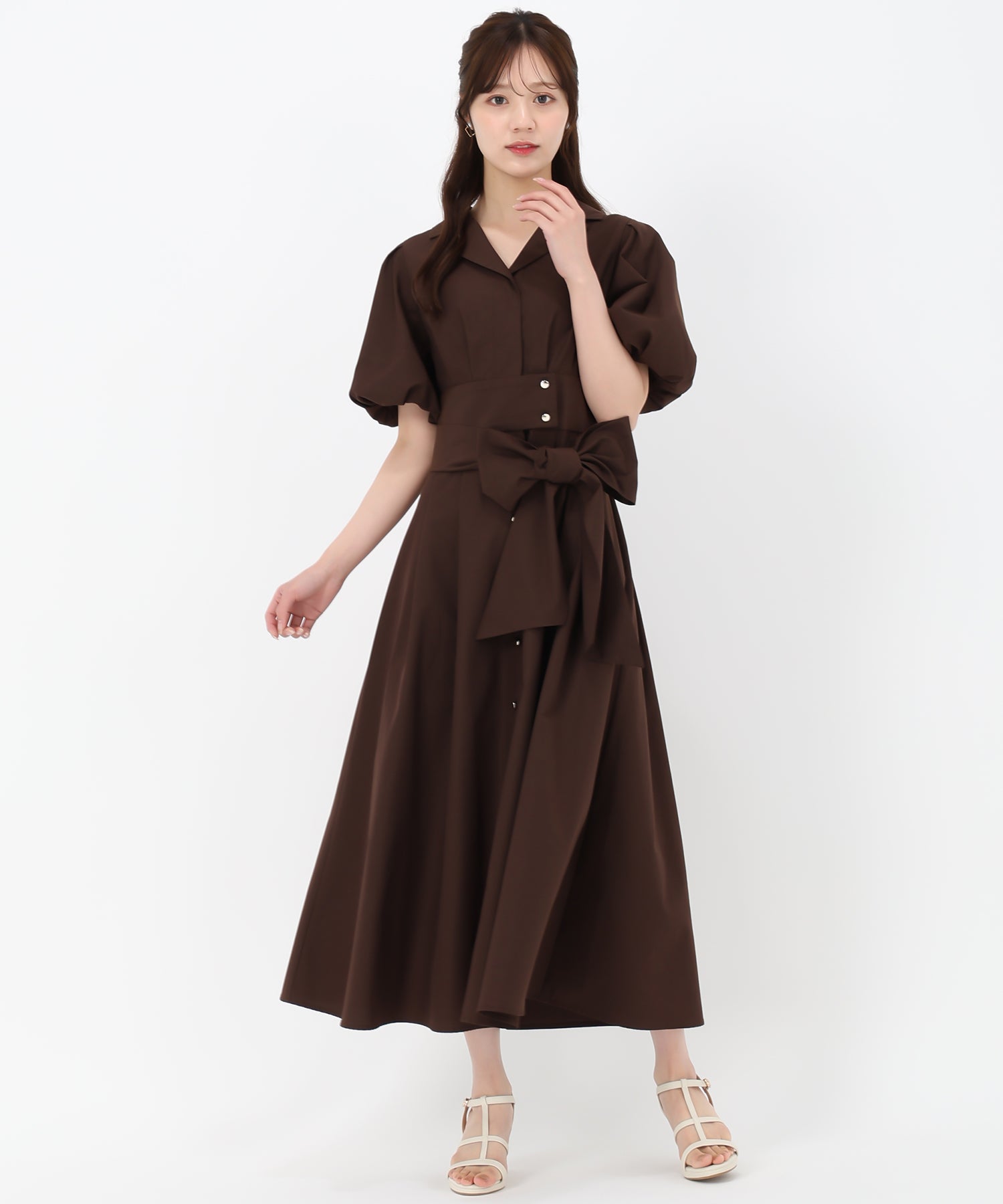 apolina パフスリーブ半袖ワンピース パフスリーブシャツワンピース/TT527402 – MISCH MASCH|31 Sons