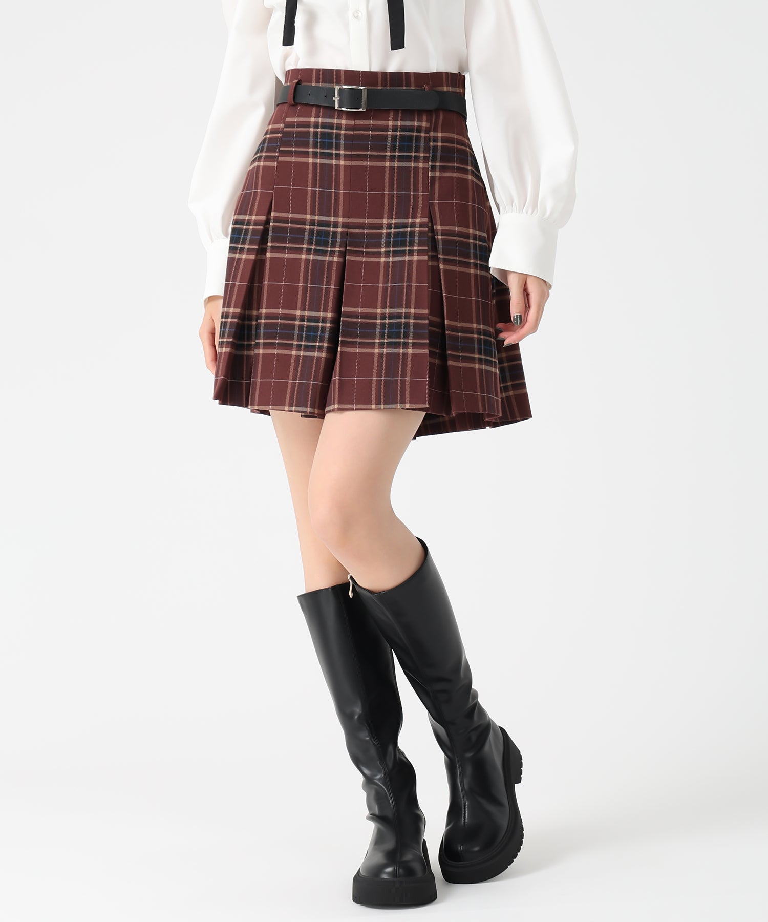 再入荷】ベルト付きタックスカートパンツ/TT537306 – MISCH MASCH|31