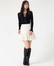 画像をギャラリービューアに読み込む, フリル袖配色リボンニット/MM548309
