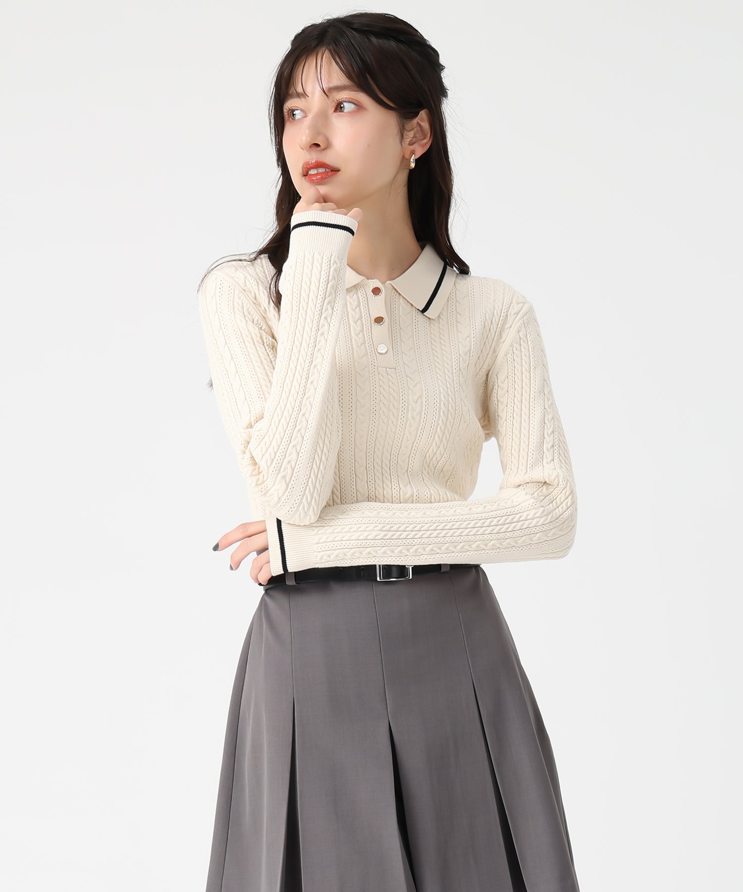 再入荷】ケーブルポロニット/TT538312 – MISCH MASCH|31 Sons de mode