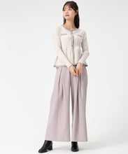 画像をギャラリービューアに読み込む, ワイドリブ配色ペプラムカーディガン/MM548405
