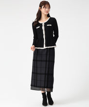 画像をギャラリービューアに読み込む, ワイドリブ配色ペプラムカーディガン/MM548405
