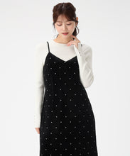 画像をギャラリービューアに読み込む, 【WEB限定予約販売/12月上旬発売予定】Vネックベロアキャミワンピース/MM547425
