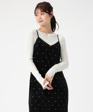 画像をギャラリービューアに読み込む, 【WEB限定予約販売/12月上旬発売予定】Vネックベロアキャミワンピース/MM547425

