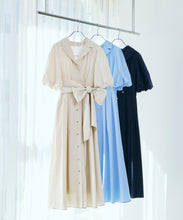 画像をギャラリービューアに読み込む, パフスリーブシャツワンピース/TT617402
