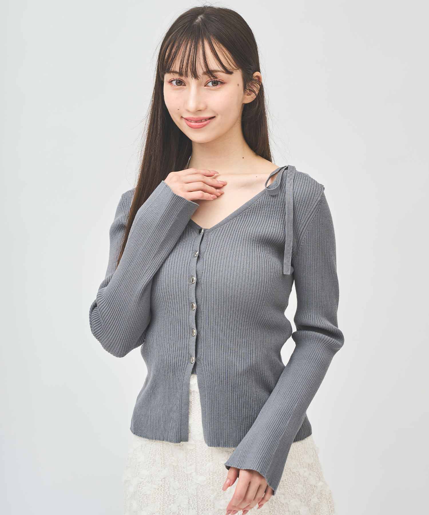 セット対応/配色ニットビスチェカーディガンセット ニットビスチェカーディガンセット（ニット/セーター）｜Isn't
