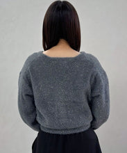 画像をギャラリービューアに読み込む, Vネックシャギーカーディガン/TT548402
