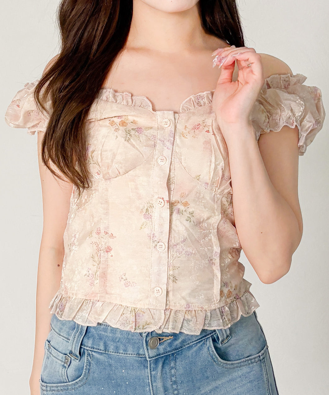 一部店舗限定】パフスリーブ花柄ブラウス/TT658124 – MISCH MASCH|31