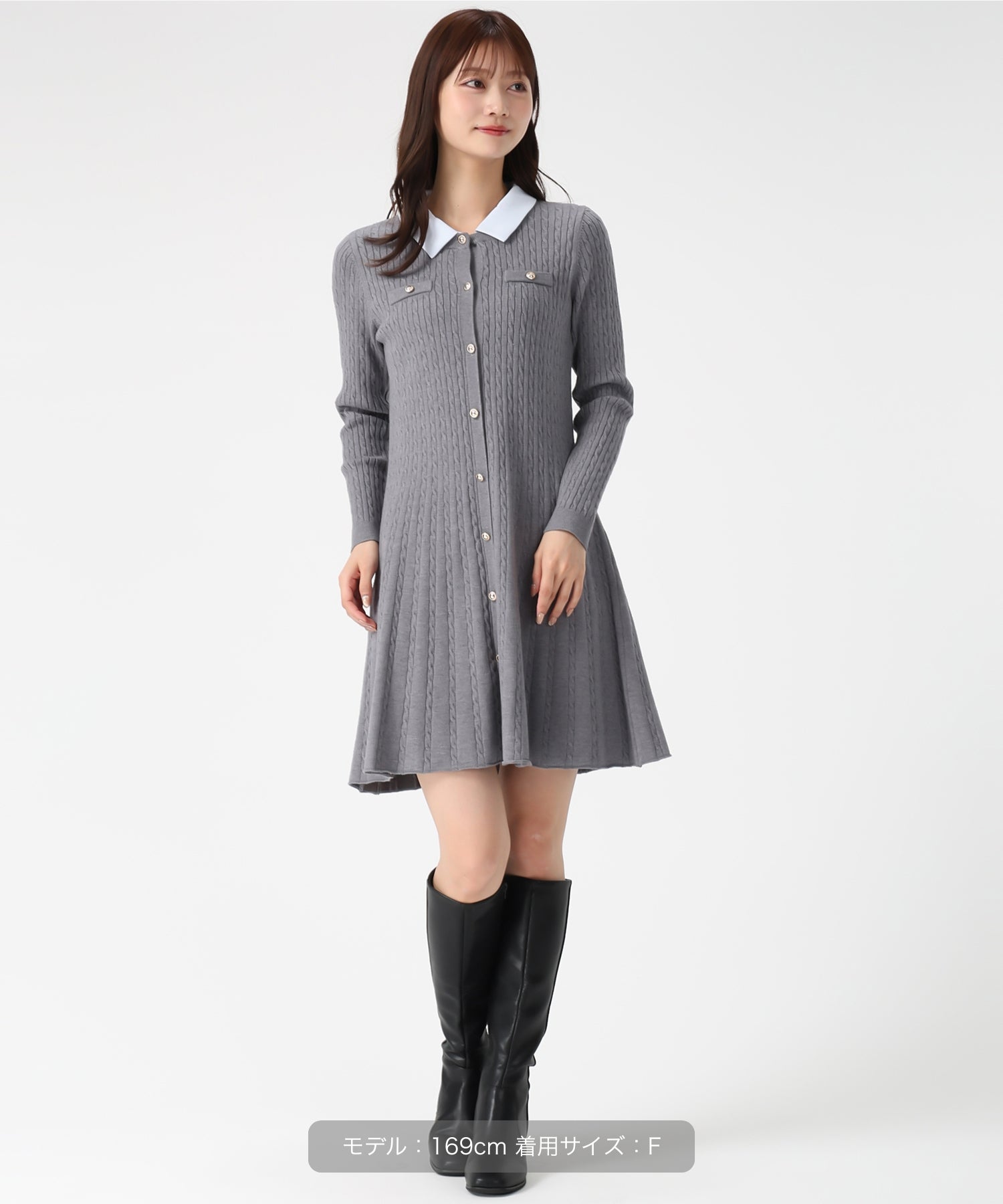 みみ 襟付きケーブルミニニットワンピース/MM547424 – MISCH MASCH|31 Sons